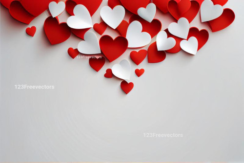 Lovely Valentines Day Background with Hearts