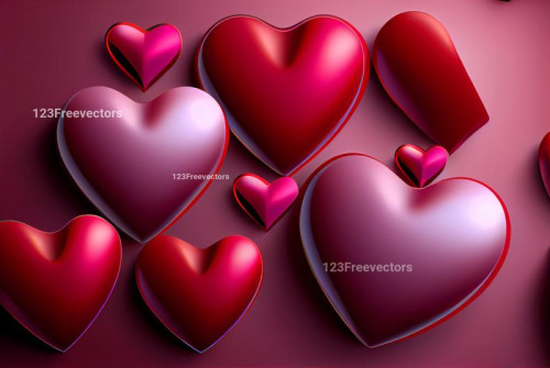 Valentines Day Background with Hearts