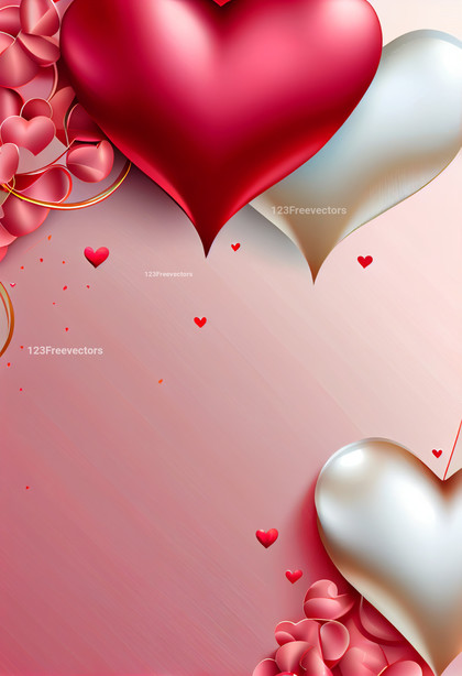 Valentines Background with Hearts
