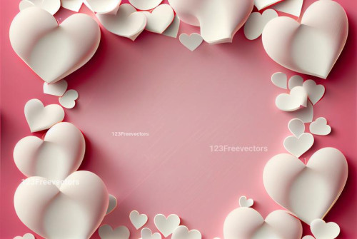 Lovely Valentines Day Background with Hearts