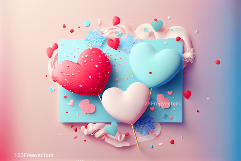 Valentines Day Holiday Background Greeting Card
