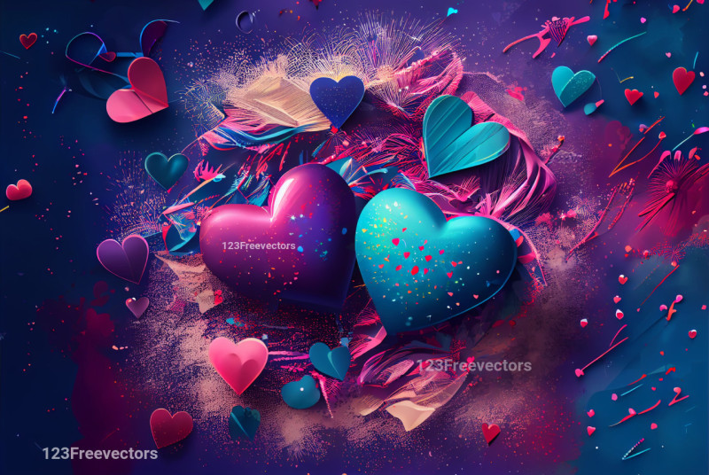 Valentines Day Holiday Background Greeting Card
