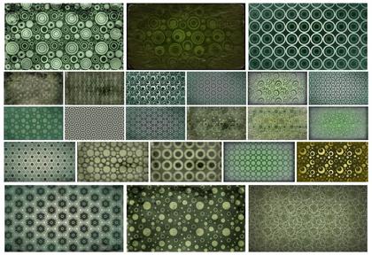 Enchanted Forest Vibes: 20+ Dark Green Circle Pattern Background Designs for Your Creative Palette