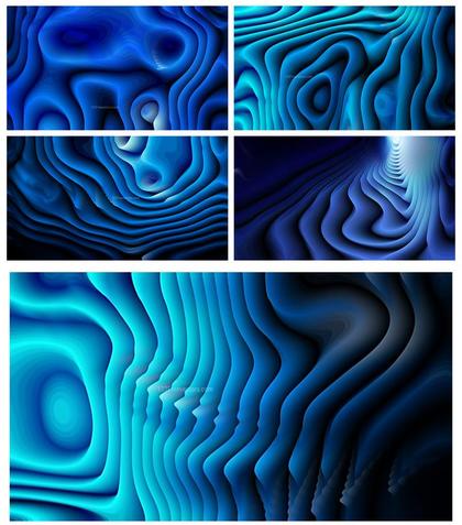 A Creative Collection of Cool Blue Curved Lines Texture Backgrounds