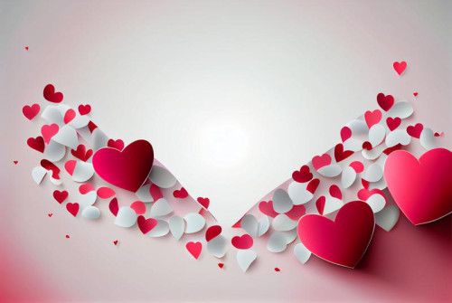 Valentines Day Background with Hearts