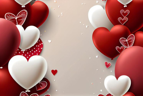 Valentines Day Background with Hearts