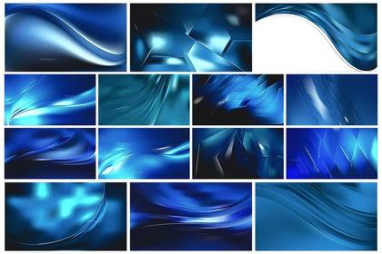 10+ Creative Designs: Abstract Shiny Cool Blue Metal Texture Backgrounds and More