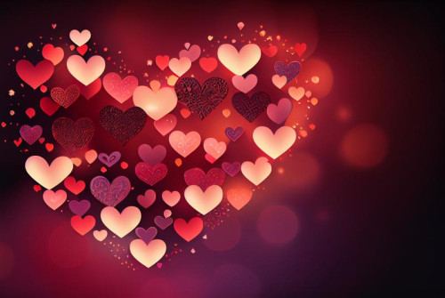 Valentines Day Background with Hearts