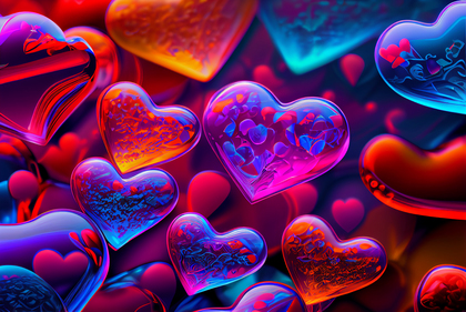 Valentines Day Color Glasses Background