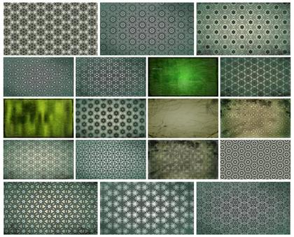 Vintage Dark Green: A Creative Collection of Ornamental Background Patterns
