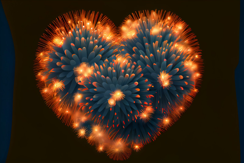 Valentines Day Holiday Background Greeting Card with Hearts
