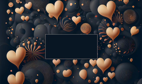 Valentines Day Holiday Background Greeting Card with Hearts