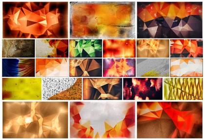 Vibrant Collection of Distressed Polygonal Background Designs