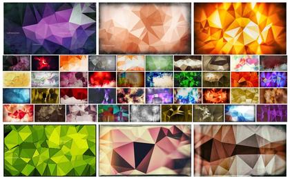 Discover a Dazzling Collection of Black, Gold, and Multicolored Grunge Polygon Backgrounds