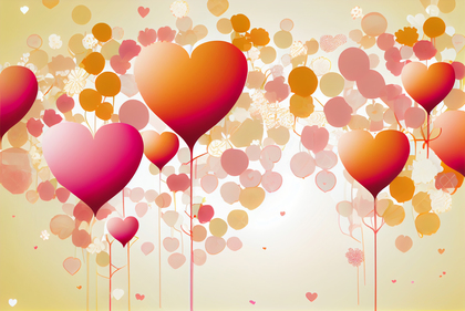 Valentines Day Background with Flowers