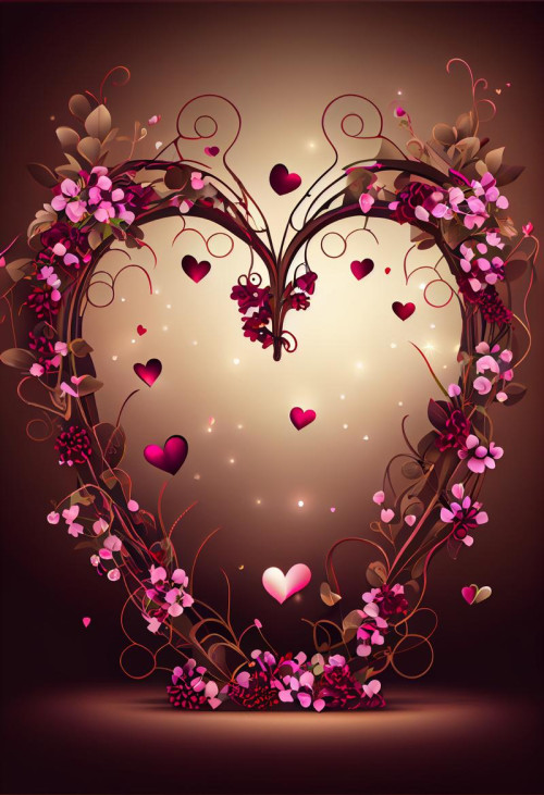 Valentines Day Background with Flowers