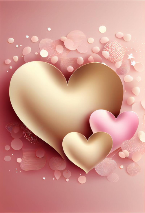 Valentines Day Background with Minimal Heart