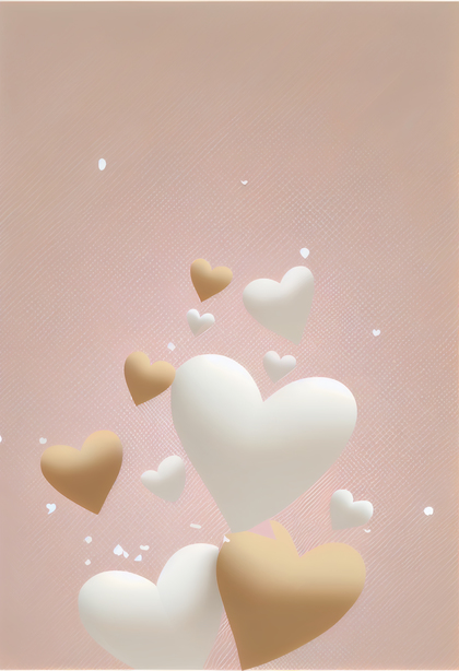 Valentines Day Background with Minimal Heart