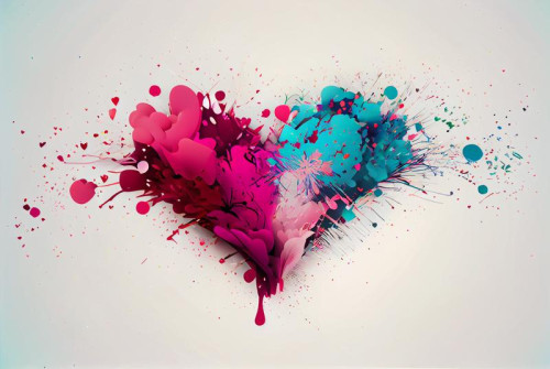 Valentines Day Holiday White Background with Heart