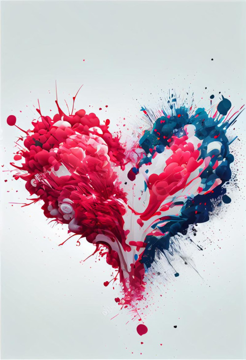 Valentines Day Holiday White Background with Heart