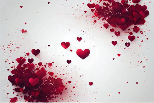 Valentines Day Holiday White Background with Heart