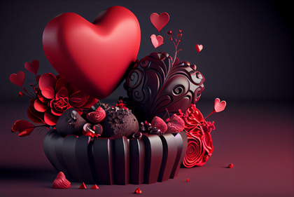 Valentines Day 3D Background
