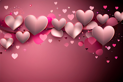 Valentines Background with Hearts