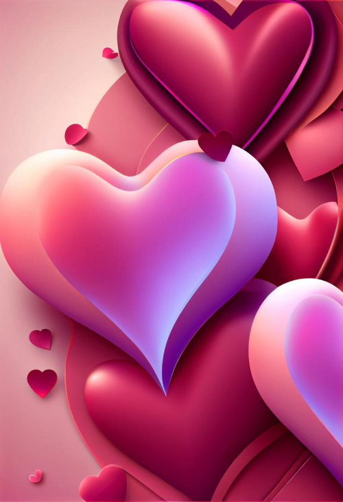 Lovely Valentines Day Background with Hearts