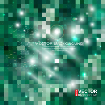 Dark Green Square Background Vector