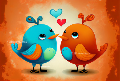 Cute Birds Valentines Day Greetings