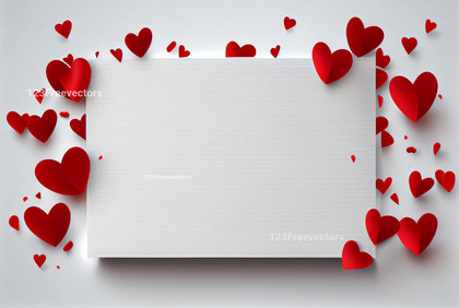 Valentines Day Holiday White Background with Heart