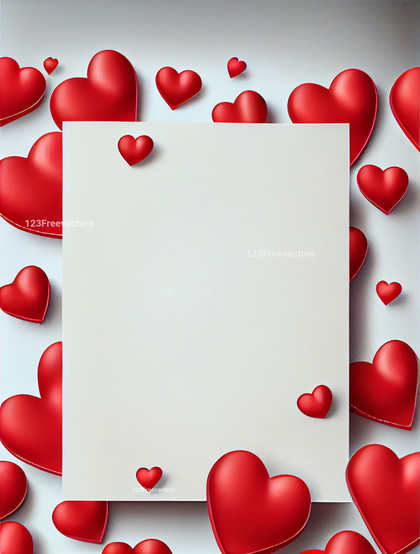 Valentines Day Greeting Card with Hearts