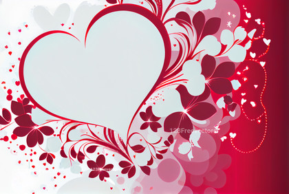 Valentines Day Background with Flowers