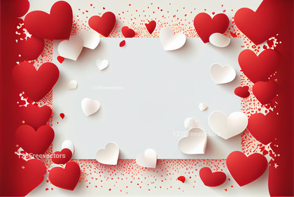 Valentines Holiday Background Greeting Card with Hearts