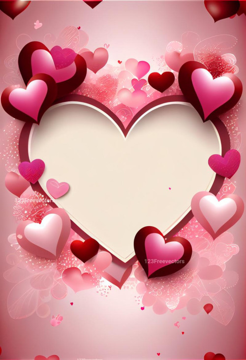 Valentines Background with Hearts