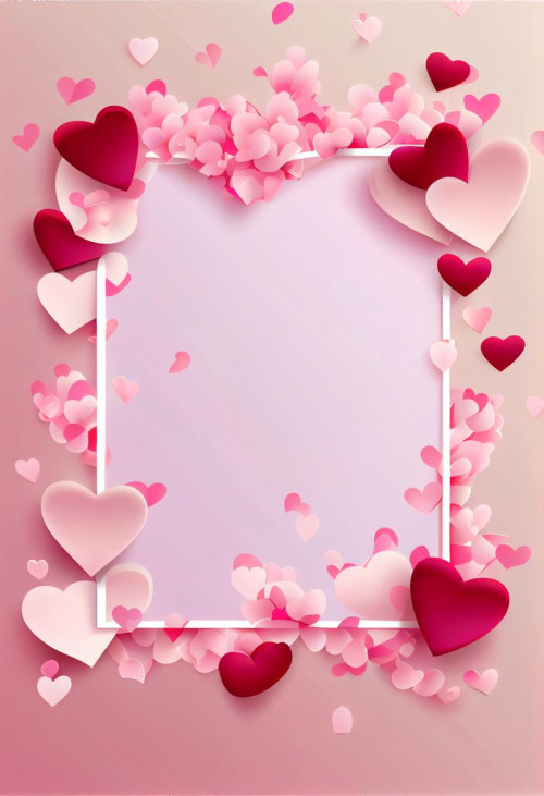 Valentines Background with Hearts