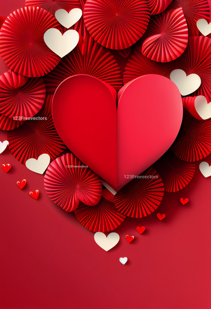 Lovely Valentines Day Background with Hearts