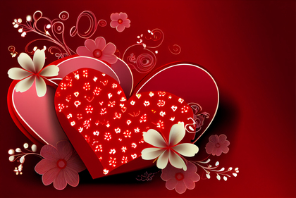 Beautiful Valentines Day Greeting Card Background