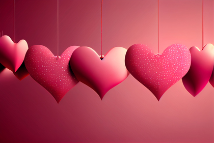 Valentines Day Background with Hearts