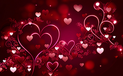 Valentines Day Glittering Background