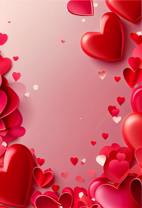 Valentines Day Background with Hearts