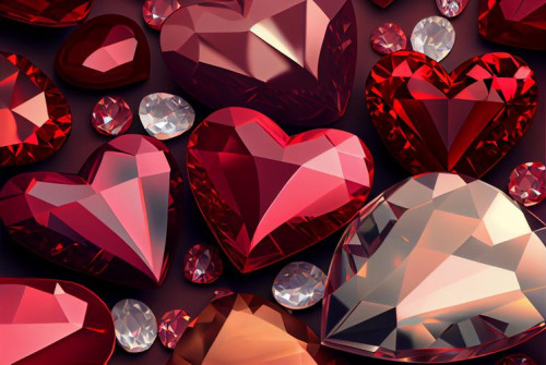 Valentines Day Diamonds Background