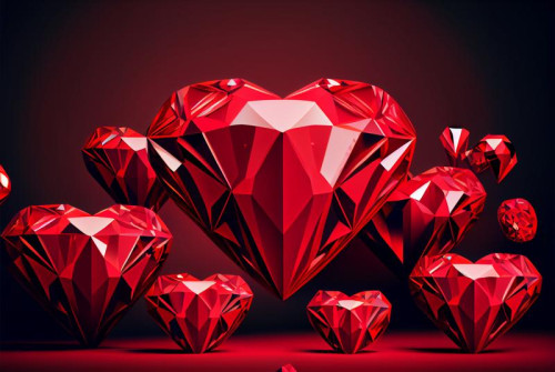 Valentines Day Diamonds Background