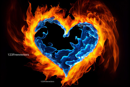 Fire Heart Shape