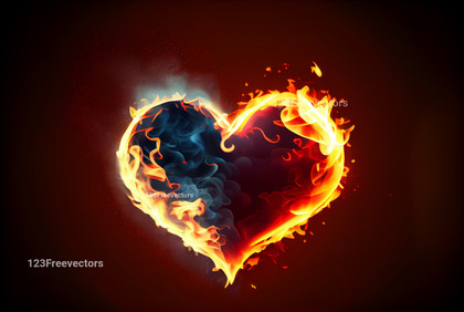 Love Heart Flames