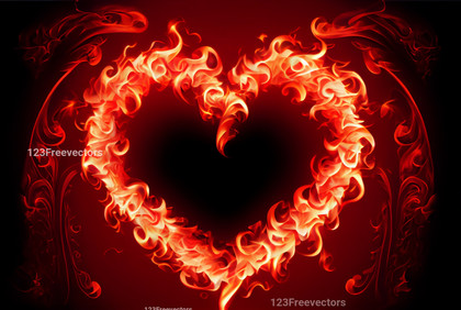 Valentines Day Fire Background