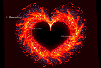 Valentines Day Fire Background