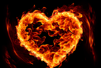 Fire Heart Shape