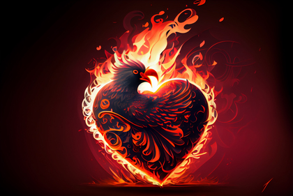 Love Heart Flames