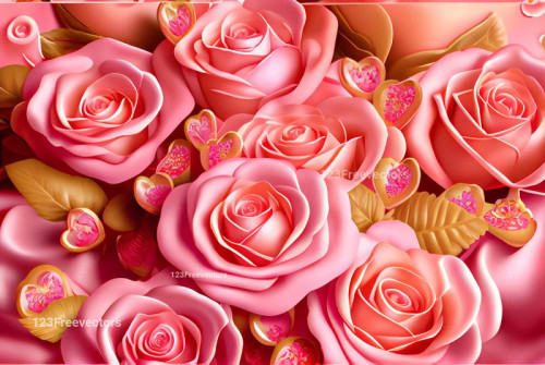 Valentines Day Floral Background